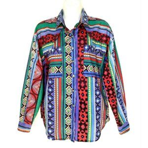 Vintage Circle T By Marily Lenox Rodeo Cowgirl Southwestern Shirt Size Womens M